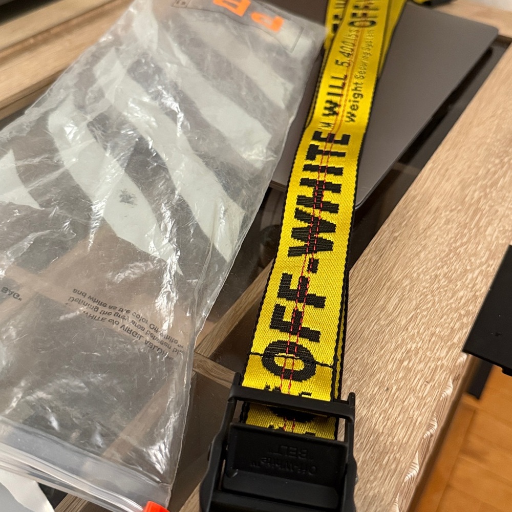 Off-White industrial belt Yellow